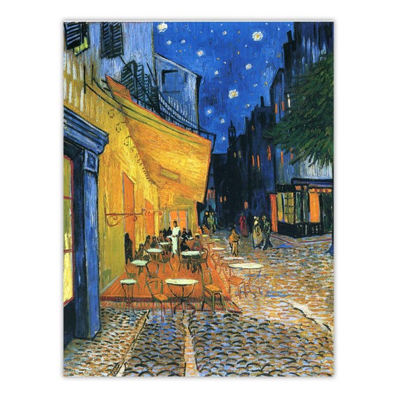 ヴァン・ゴッホの夜のカフェテラスの版画：アルル、フランス - 美術館