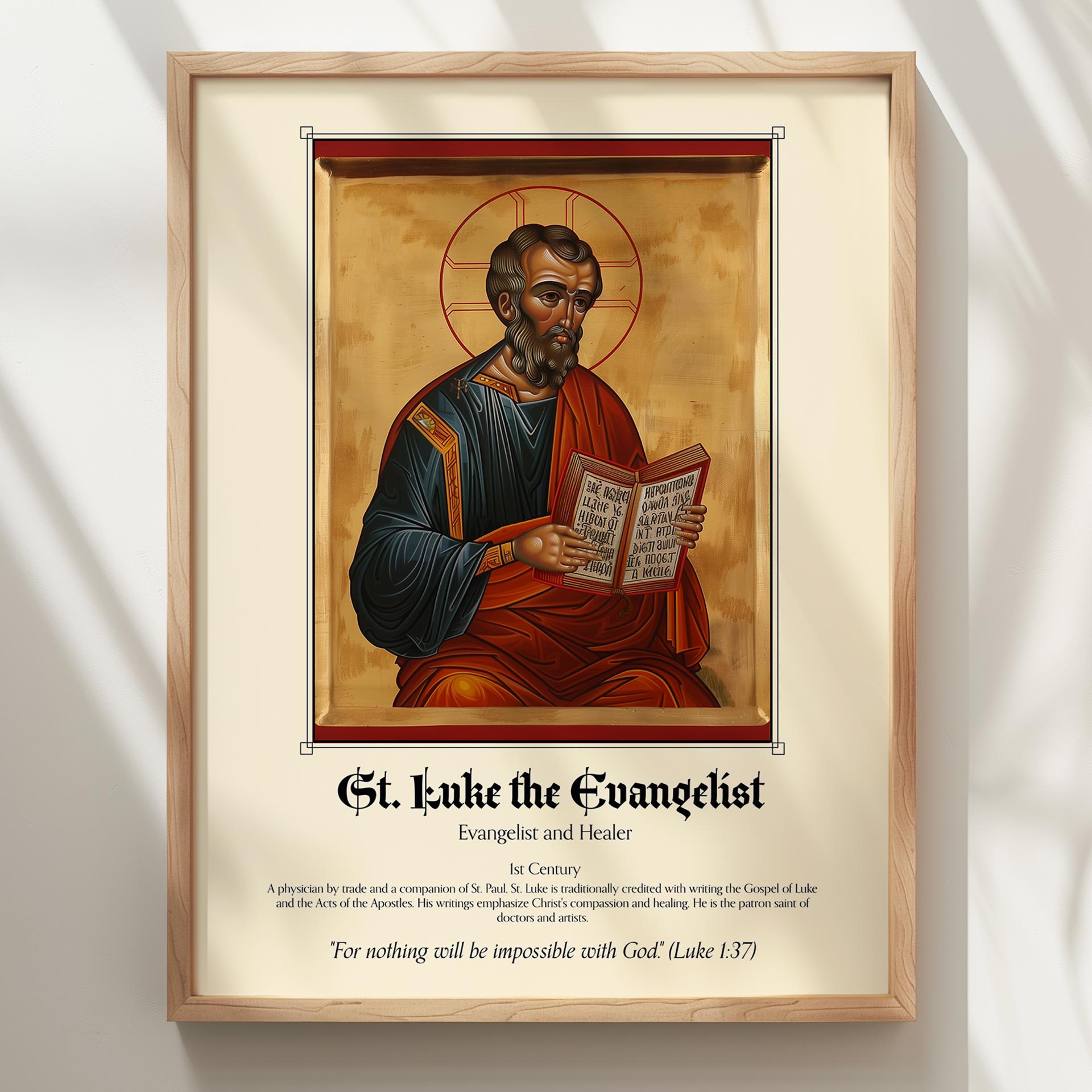 Luke Astorigin　ART POSTER 1/100　ポスター St. Luke the Evangelist Art: Patron Saint of Doctors, Artists