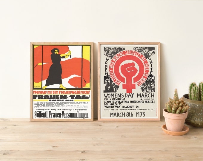 Women's Day Posters Feminist Posters Women's Rights Prints Set of 2