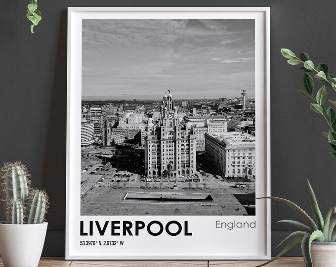 Liverpool Travel Poster Liverpool Photo Print Liverpool Travel Art