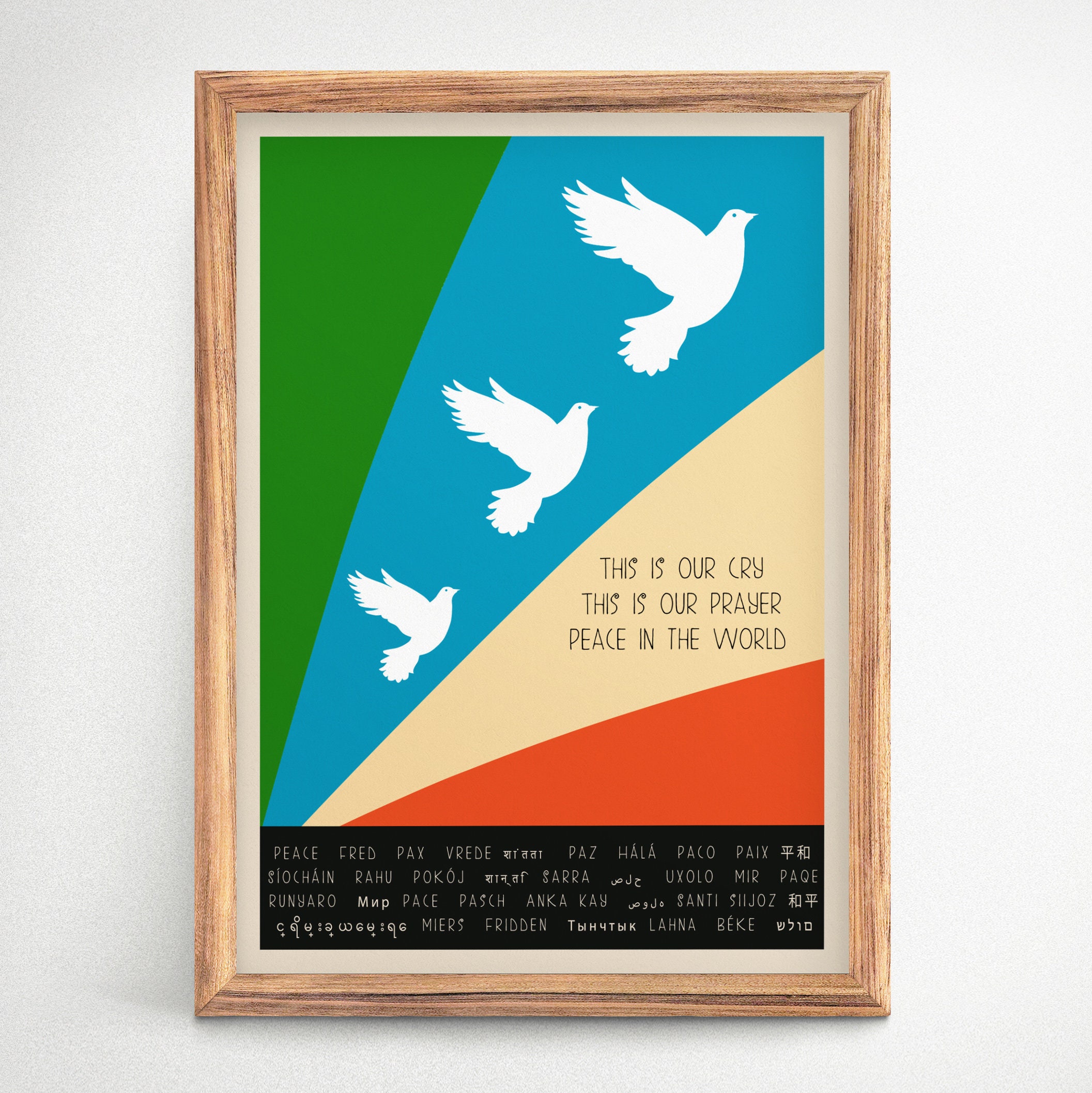 Peace Poster Peace Wall Art Peace Gift Peace Print 1965