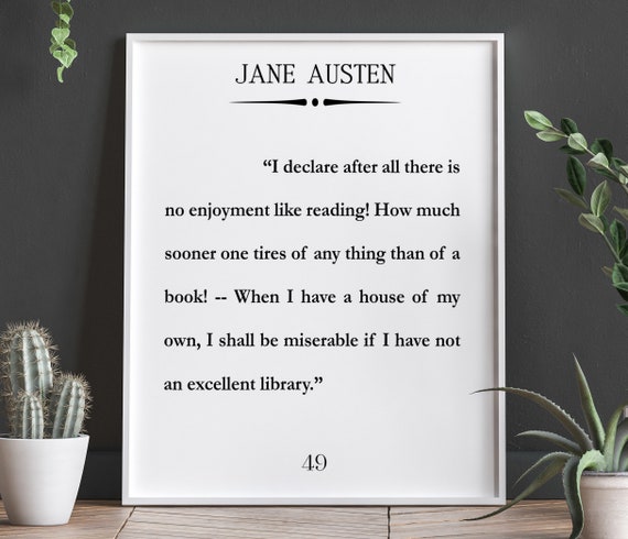 Jane Austen Citation Orgueil Et Prejuges Citation Jane Austen Etsy Canada