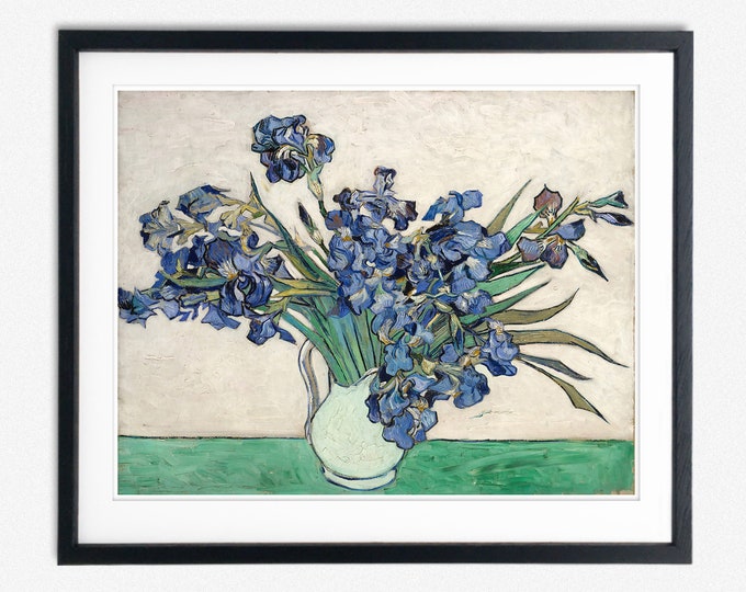 Vincent Van Gogh Irises 1890 Van Gogh Painting Stunning Irises by Vincent Van Gogh: Premium Poster Print for Elegant Home Decor