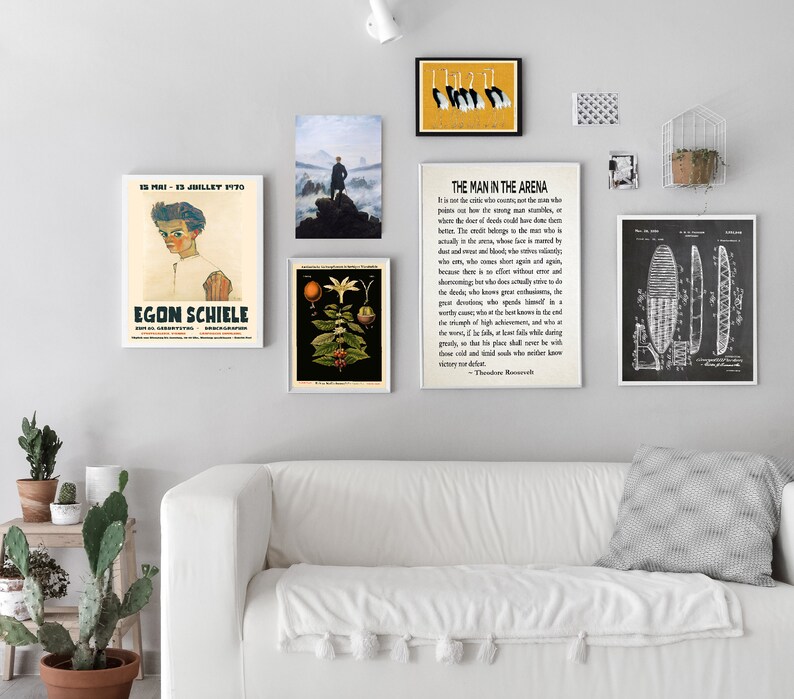 Gallery Wall Prints Set of 6 Prints Modern Gallery Print Etsy