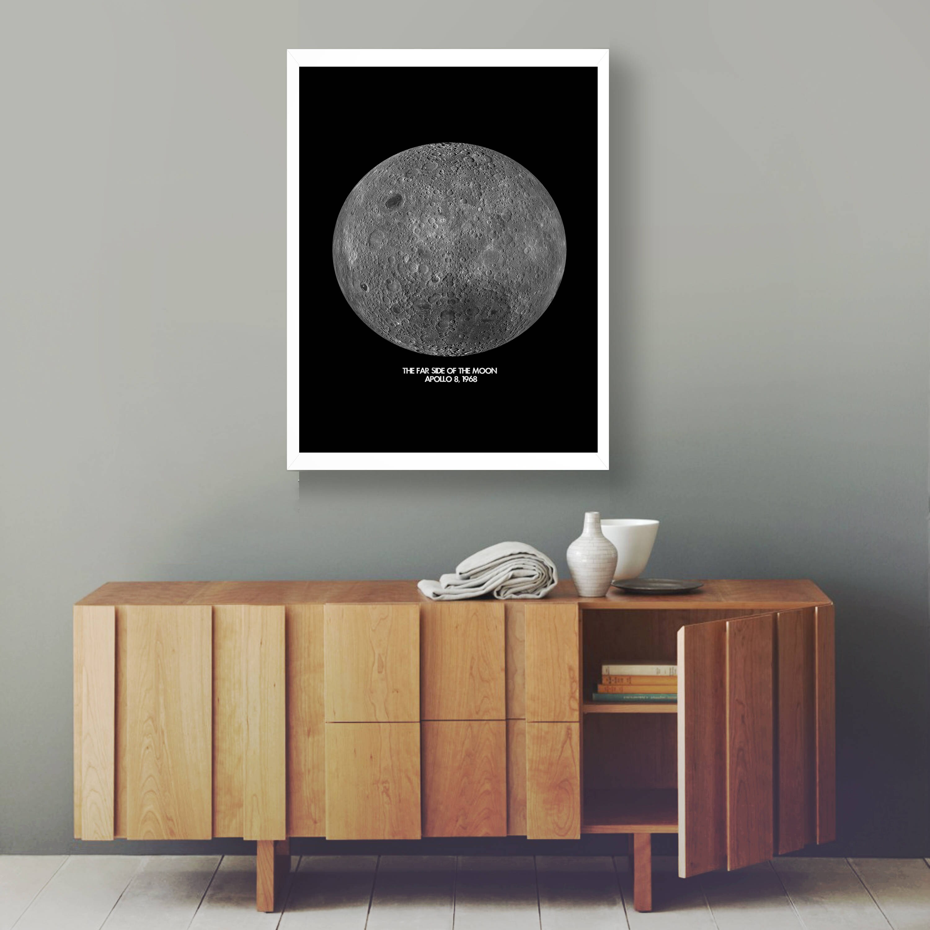 Moon Poster Moon Print Moon Wall Art The Far Side of the Moon Moon