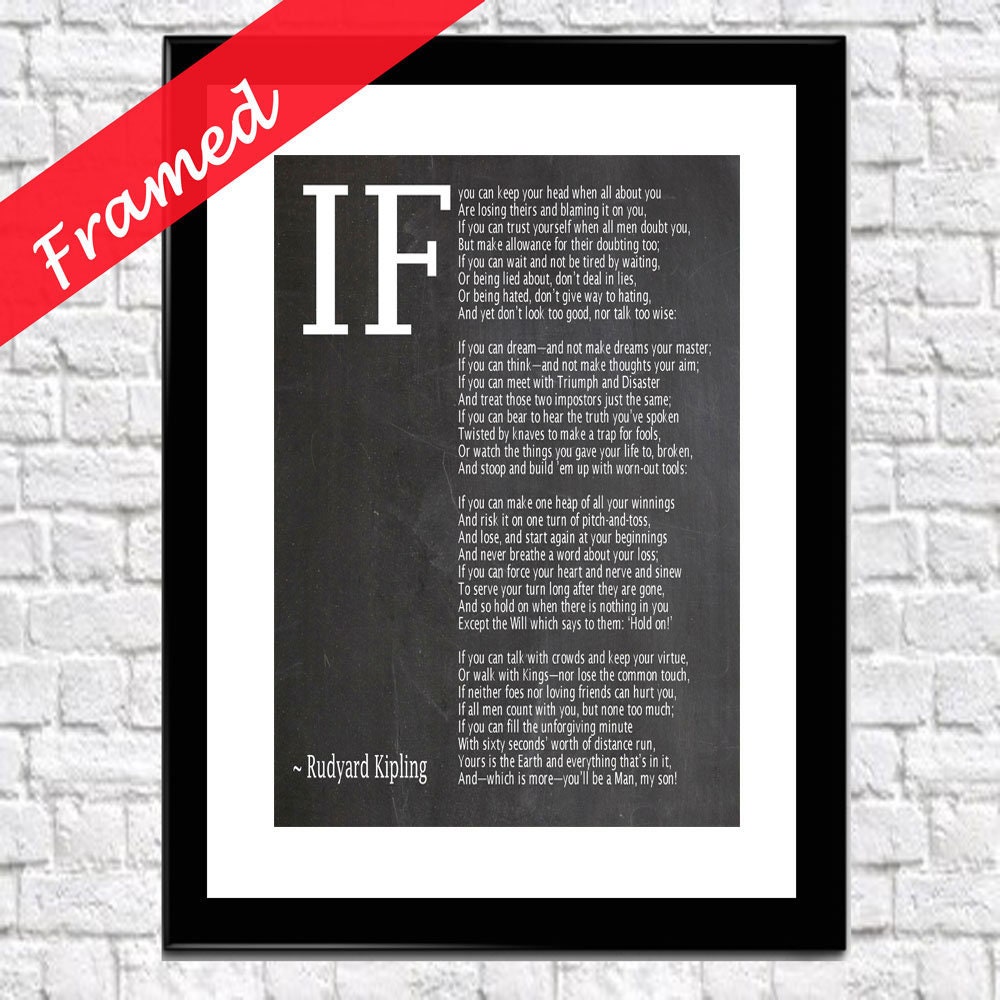 if by rudyard kipling framed if by rudyard kipling framed