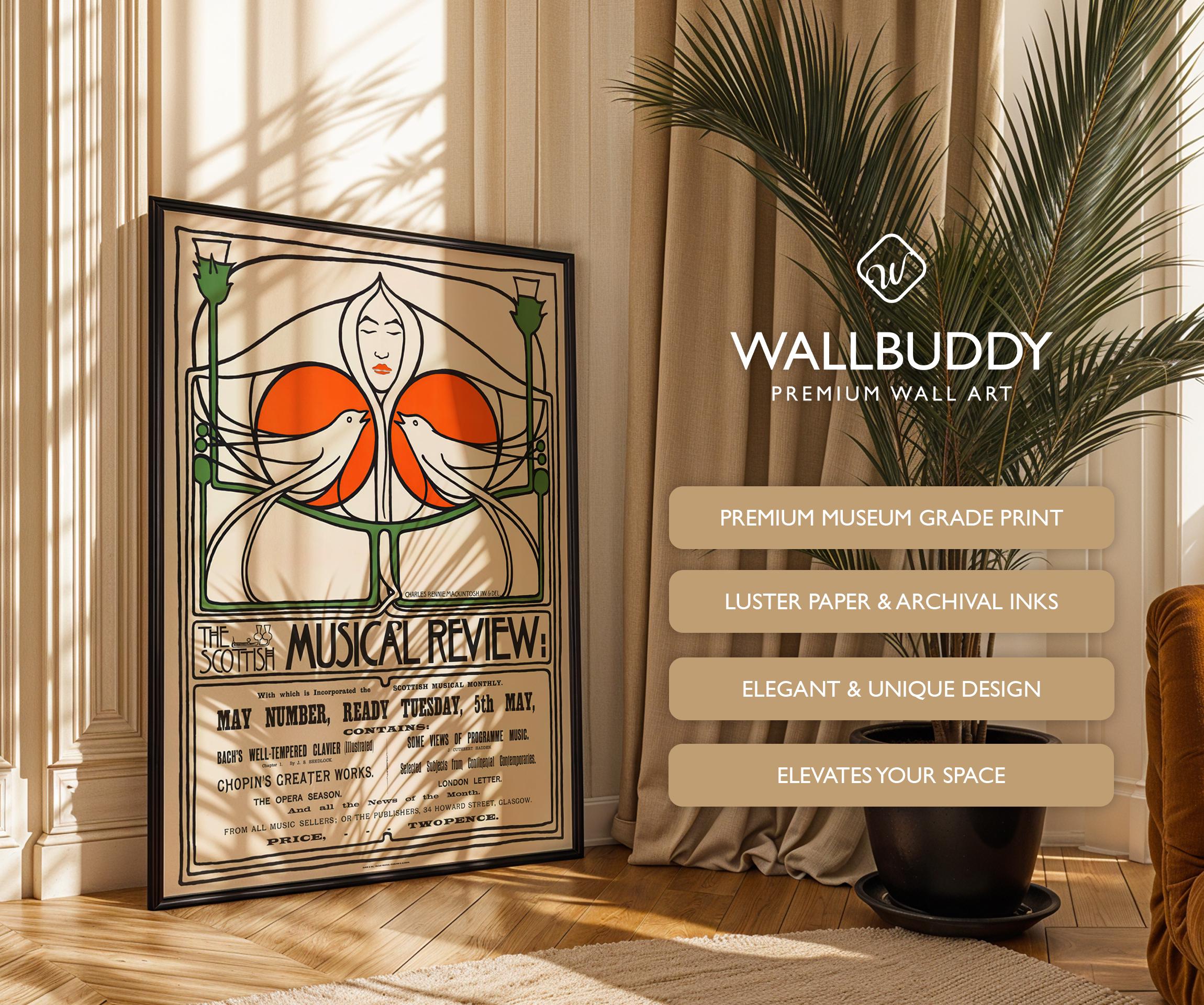 Charles Rennie Mackintosh Scottish Art Nouveau Poster: Glasgow