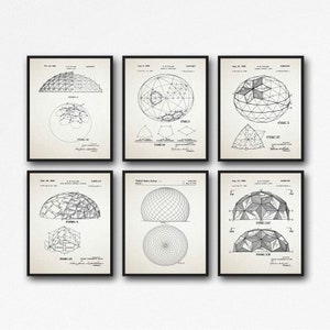 Engineering Prints Geodesic Dome Structures Engineering Wall Art