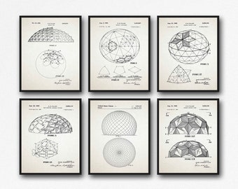 Engineering Prints Geodesic Dome Structures Engineering Wall Art