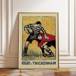 Vintage Twickenham Rugby Art Print: London Sports Decor
