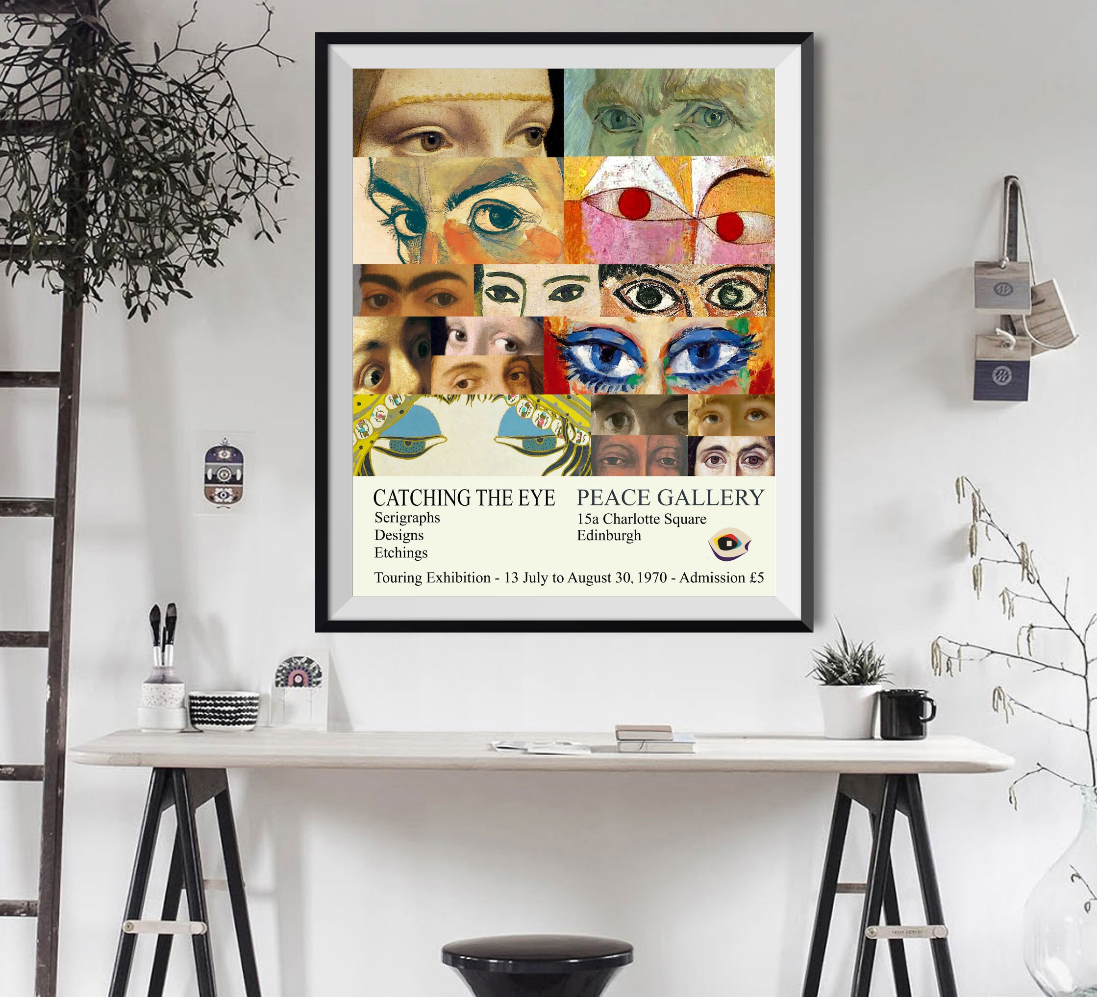 Museum Art Exhibition Print 1970 Vintage Exhibition Poster