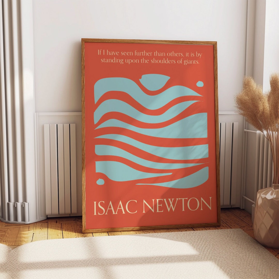 Motivational Quote Wall Art of Isaac Newton Visionary Wisdom Home Decor ...