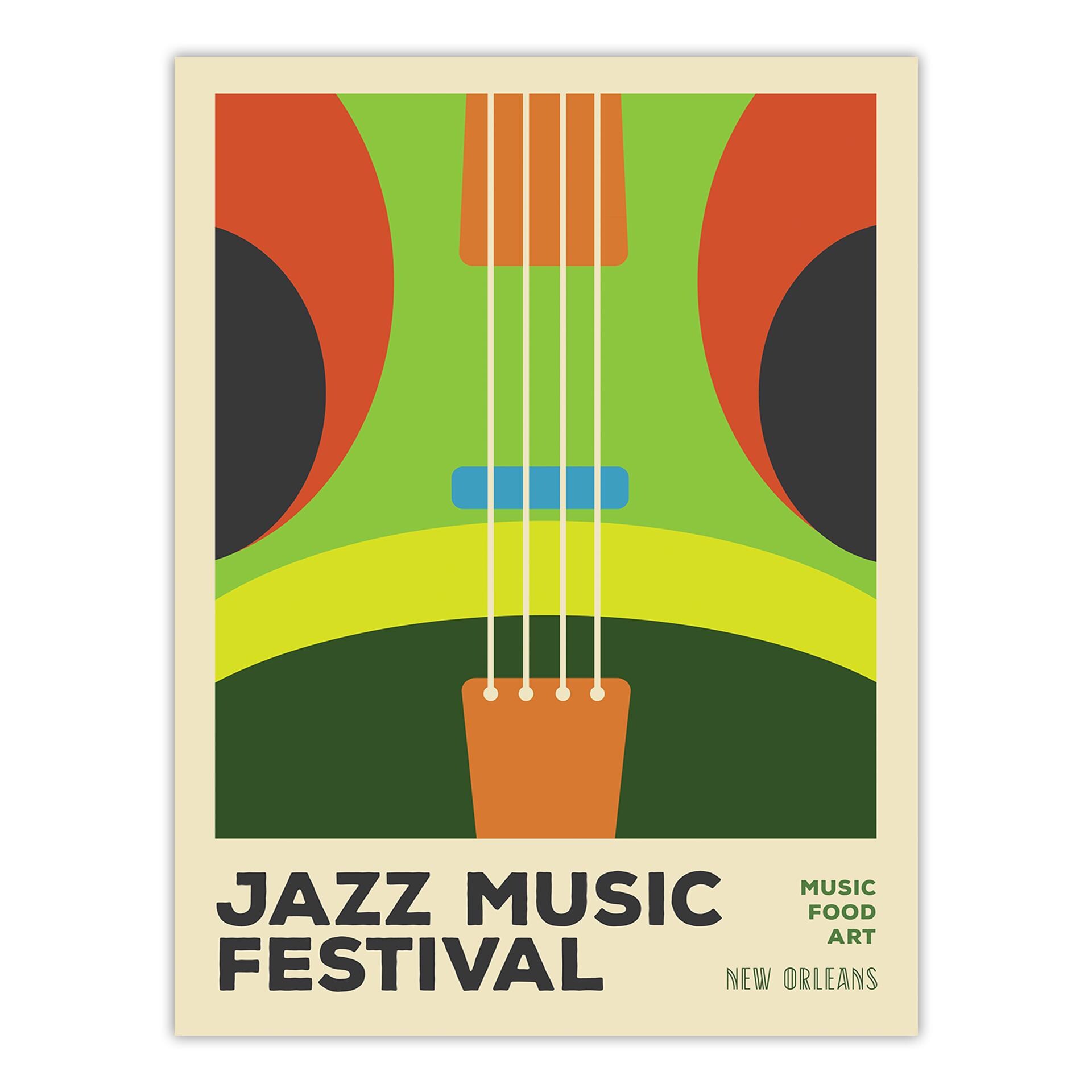 Abstract Jazz Festival Poster: Mid-century Modern Music Print - Etsy