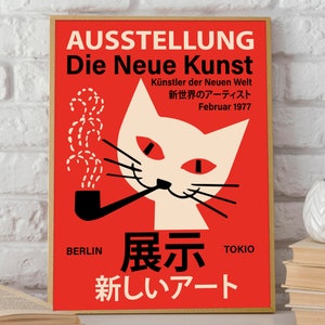 Discover the Fusion: The New Art Berlin Tokyo German Japanese Exhibition Poster Striking design and vibrant colors image 4
