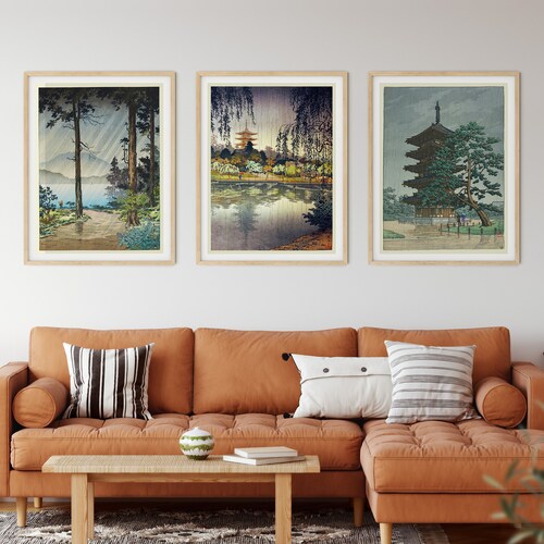 Japanese Modern Wall Art Set of 4 Prints Japan Minimalist - Etsy