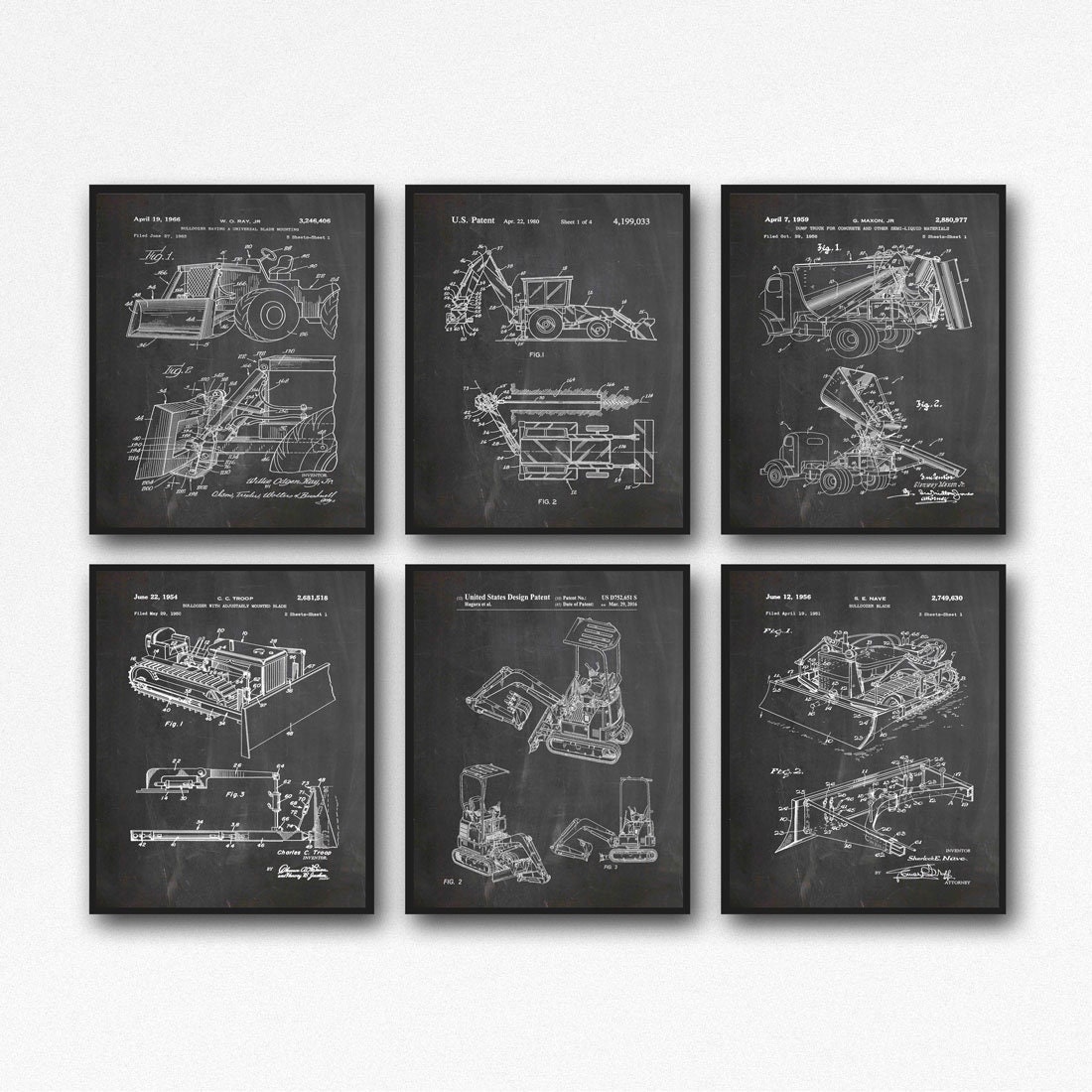 Excavator Poster Construction Poster Construction Print Trucks Poster