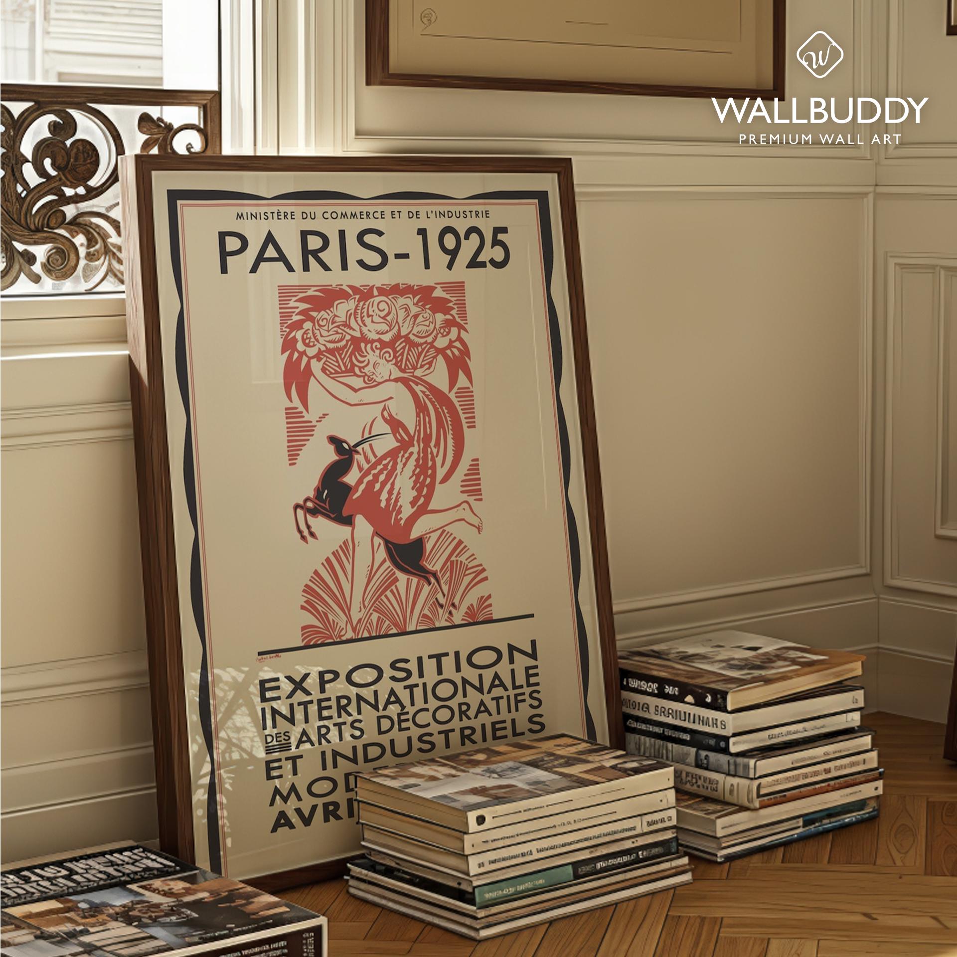 パリ1925年アールデコ展ポスター：額装またはキャンバスプリント