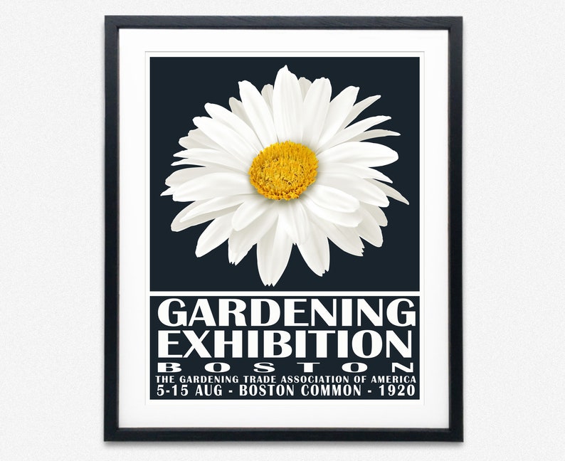 Gardening Exhibition Poster Wildlife poster Boston 1920