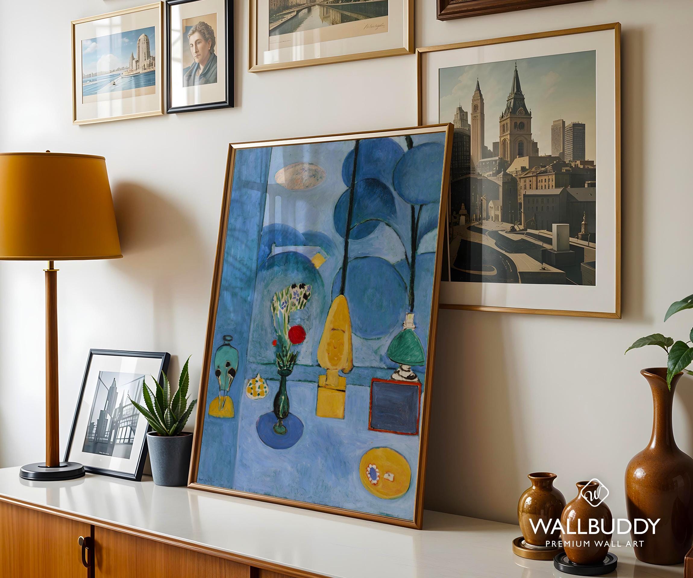 アンリ・マティス「青い窓」1913年 – ポスター、額入り、キャンバスで