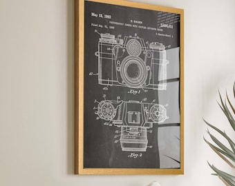 Vintage 1962 Camera Patent Print - Perfect Gift for Photographers - Unique Camera Wall Art - Photography Enthusiast's Dream Decor - WB123