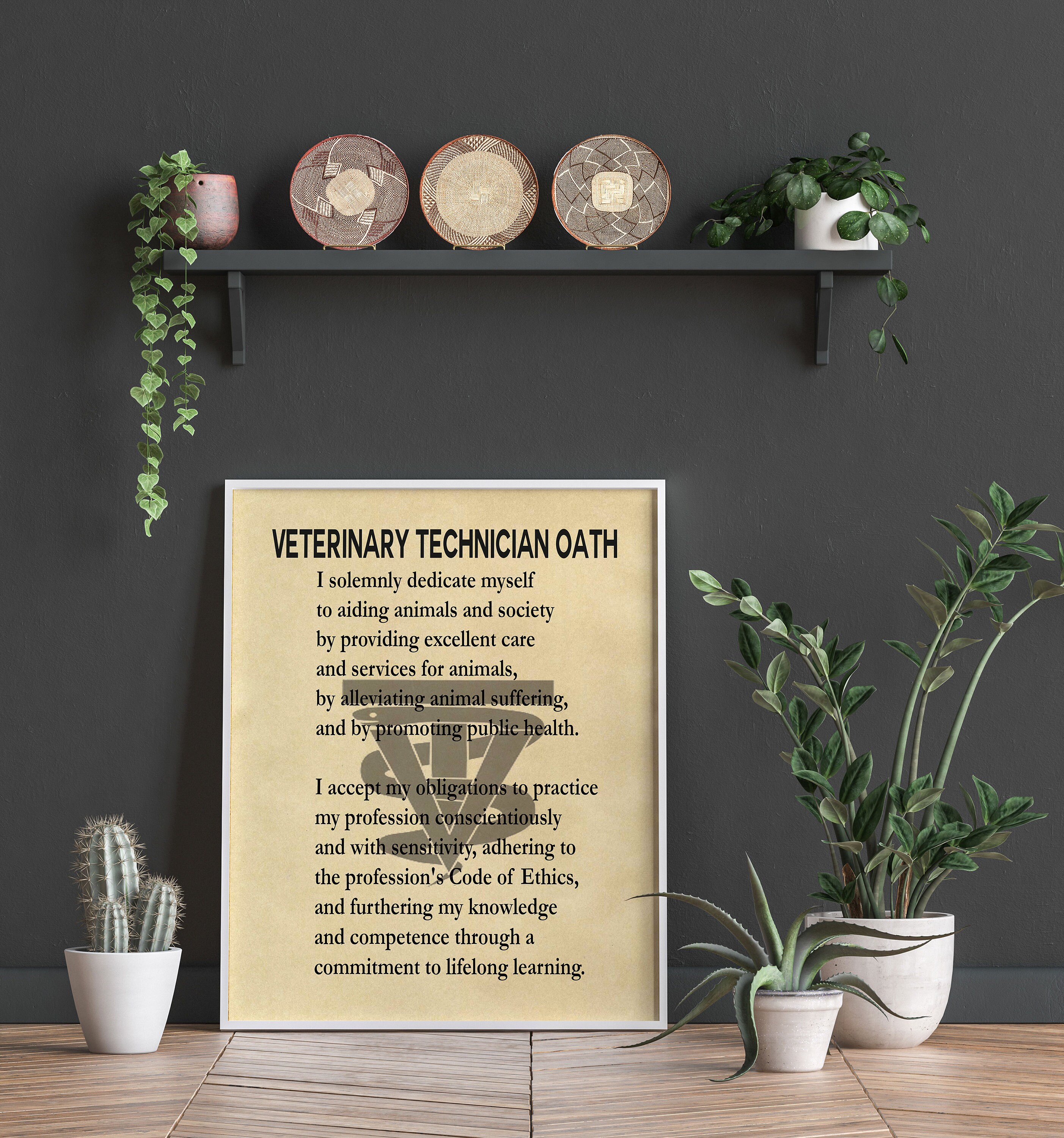 Vet Tech Gift Veterinary Technician Oath Vet Tech Gift Oath Pledge Gift for Vet Tech Gift for