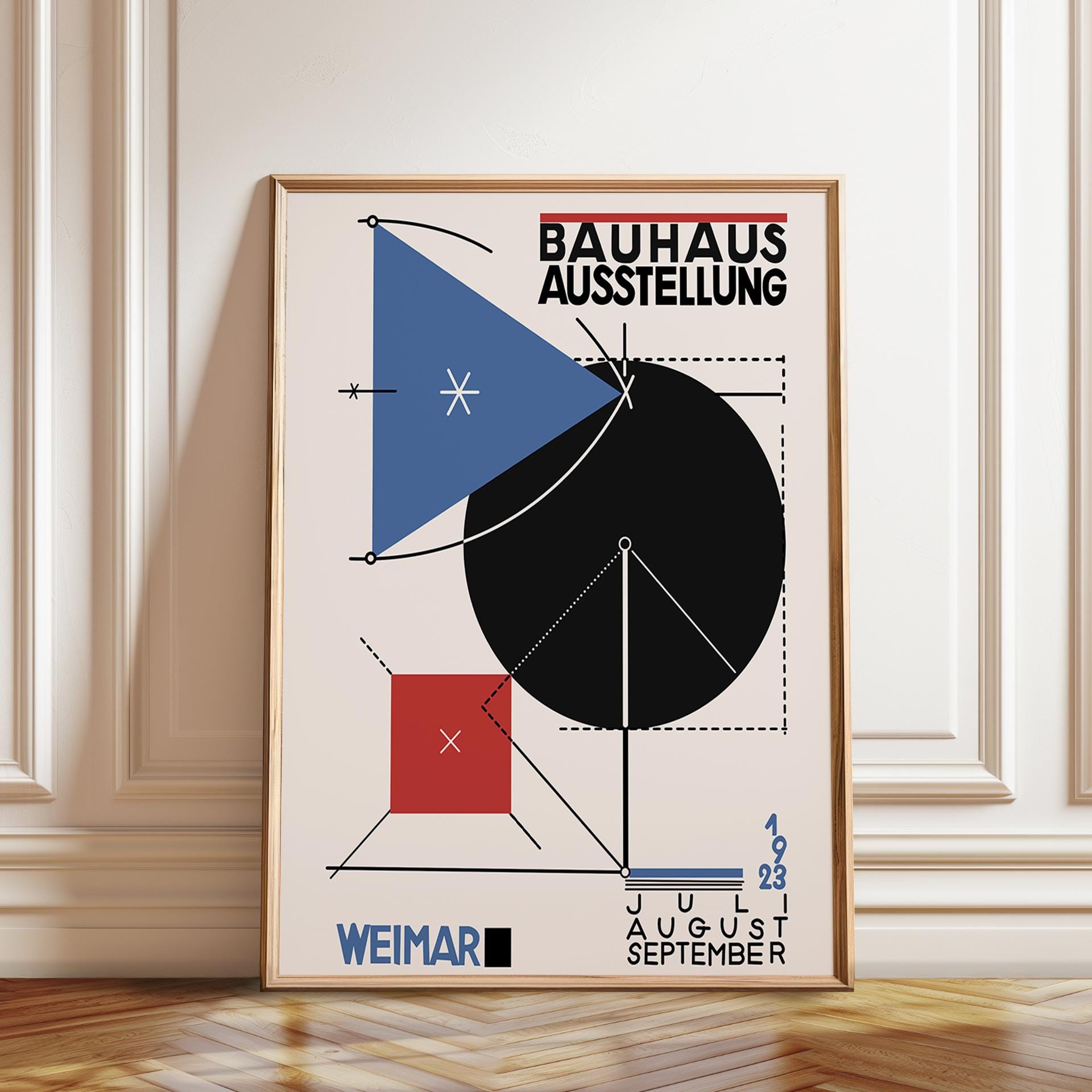 Bauhaus Exhibition Poster: Geometric Abstract Art Print - Etsy