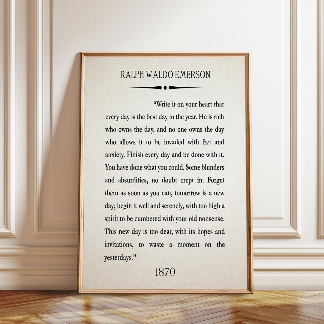 Write It on Your Heart Quote by Ralph Waldo Emerson Quote Waldo Emerson ...