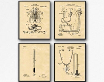 Vintage Medical Patent Prints: Doctor Office Wall Art