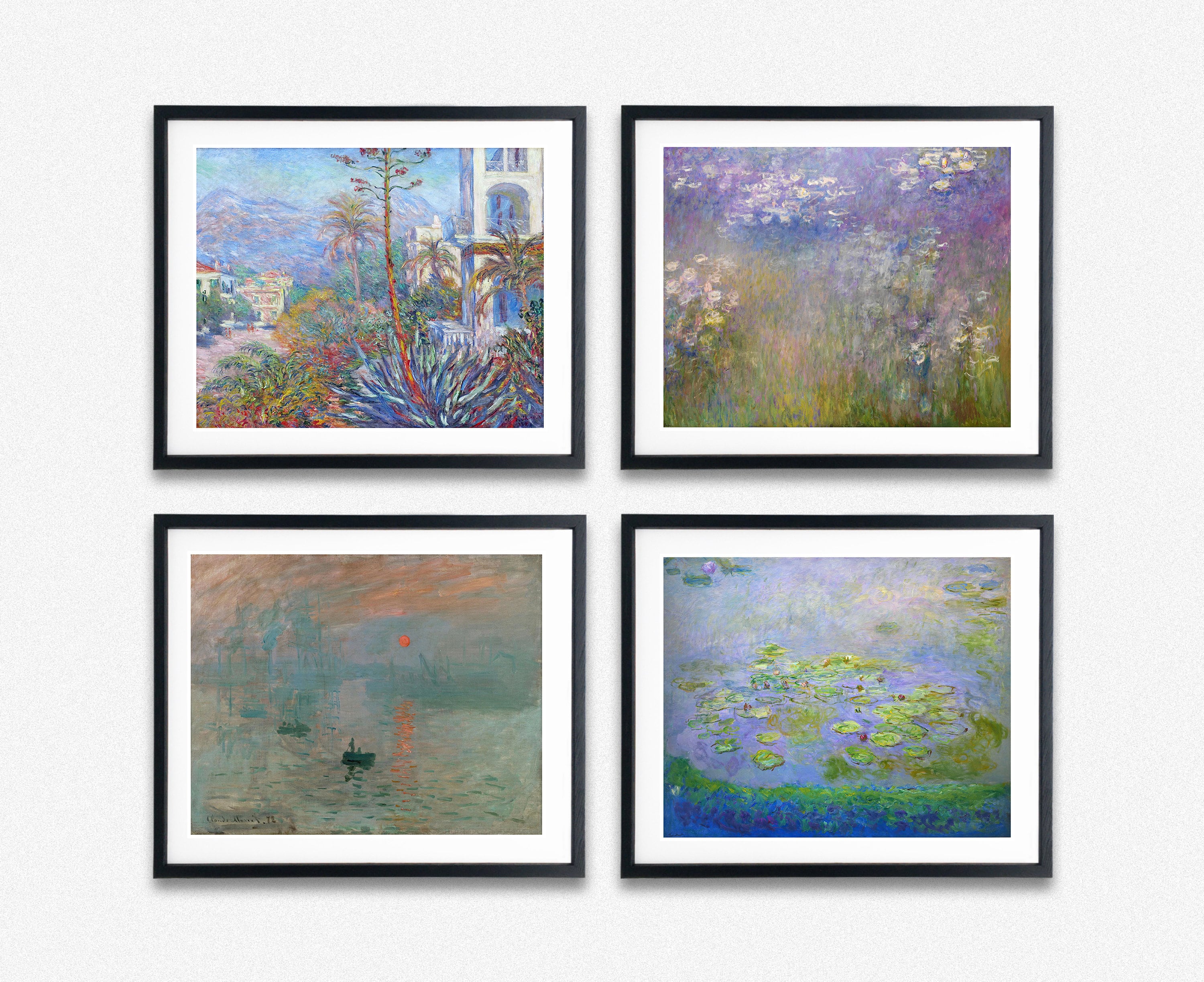 Prints Set of 4 Landscape Paintings -