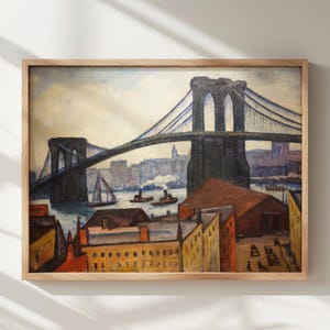 Brooklyn Bridge Art Print by Samuel Halpert, 1884 - American Modernism image 7