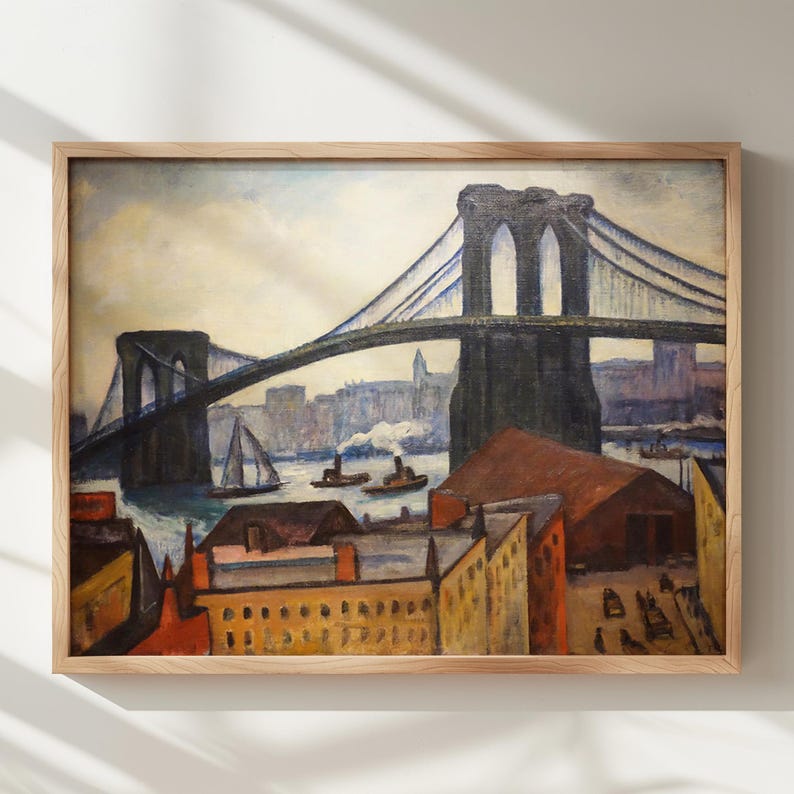 Brooklyn Bridge Art Print by Samuel Halpert, 1884 - American Modernism image 7