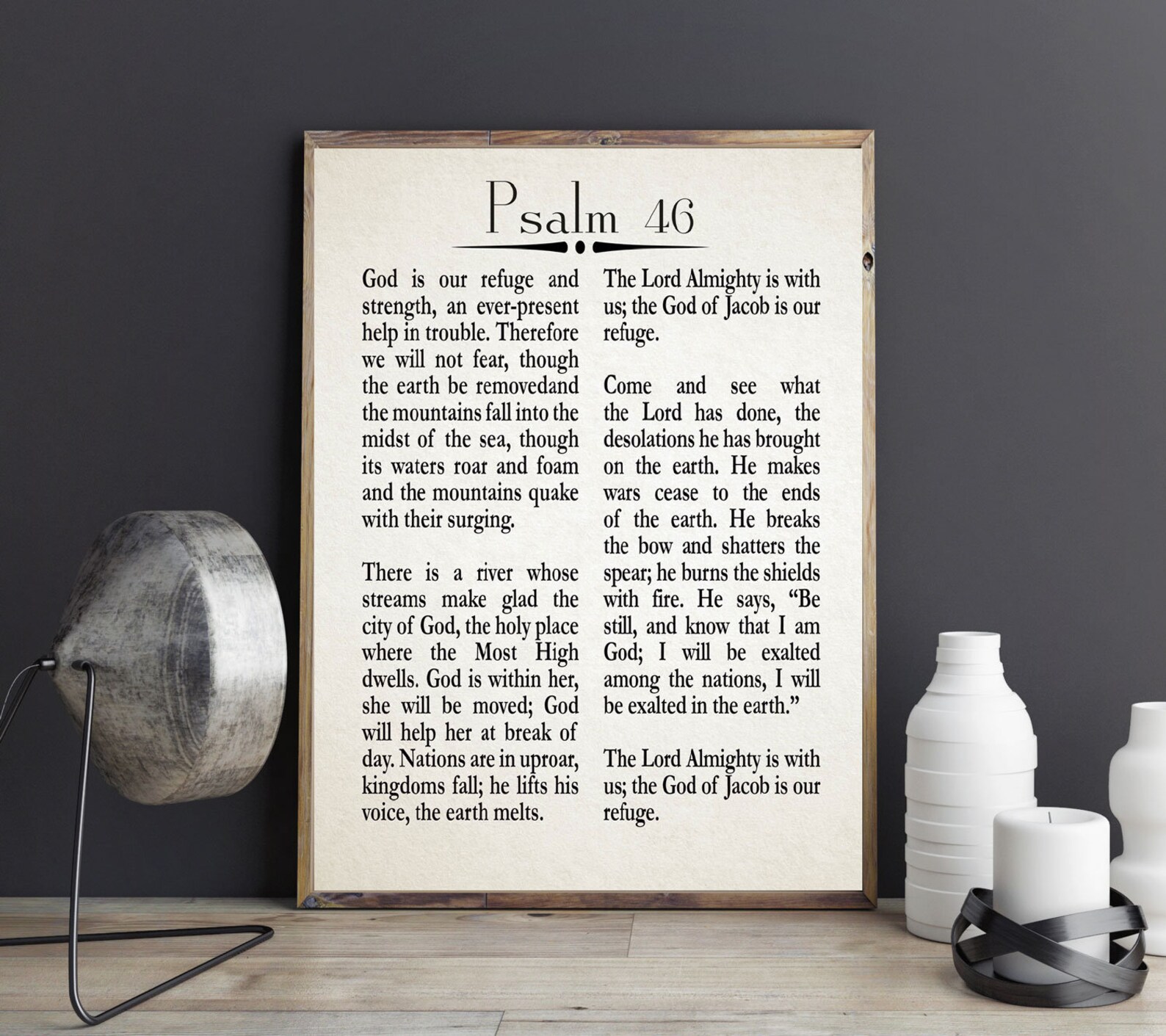 Psalm 46 Print Psalm Decor Christian Poster | Etsy