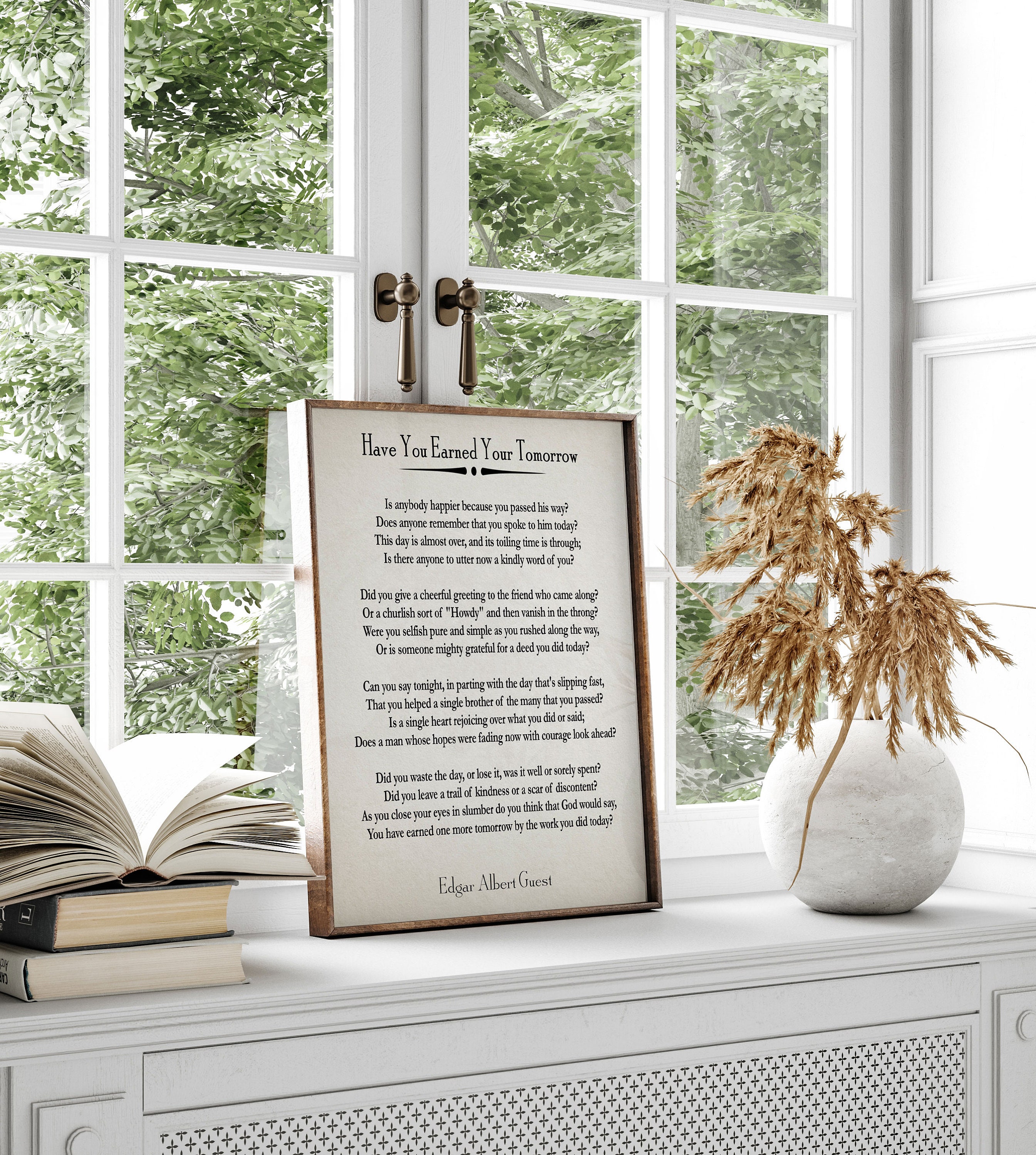 Earned You Tomorrow Poem By Edgar Guest Etsy 日本