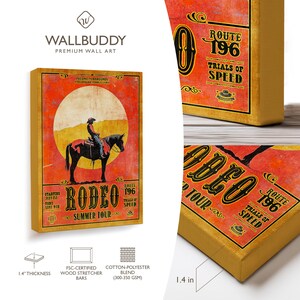 Poconos Rodeos Vintage 1966 Pocono Rodeo Poster: Cowboy Silhouette Art Print - Etsy