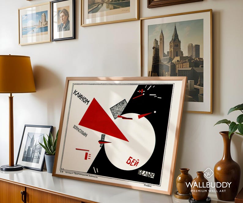 Beat the Whites With the Red Wedge Russian Propaganda Poster 1919 by El ...