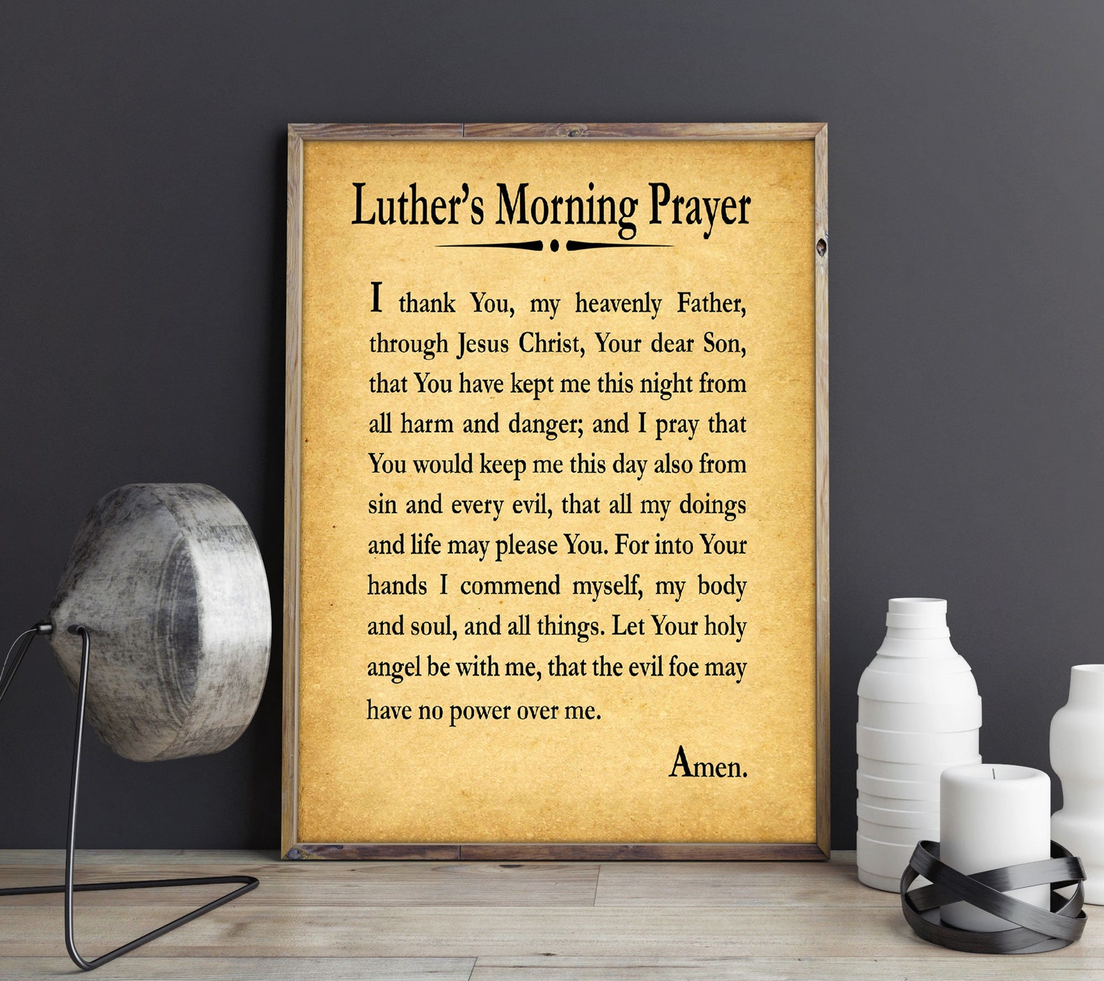 Luther's Morning Prayer Martin Luther Prayer Print Etsy