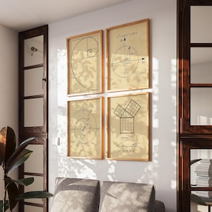 Math Posters Set: Geometry, Algebra, Trigonometry - Minimalist Art