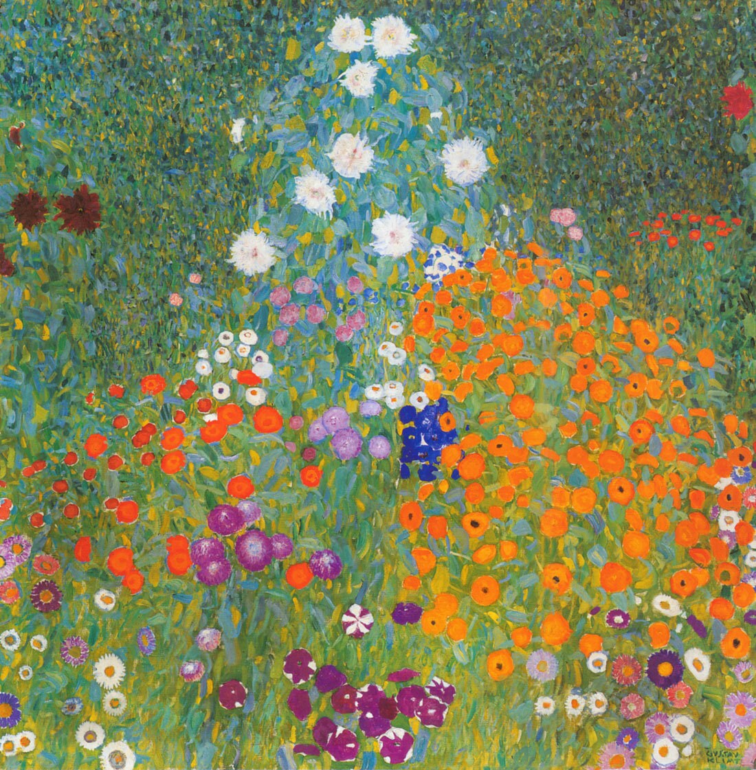 グスタフ クリムト フラワー ガーデン 花の絵画 20 世紀の傑作