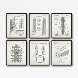 Building Design Blueprints Set of 6 Architectural Drawings - WB592-WB597 - 6F