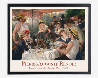 Pierre Auguste Renoir Painting Luncheon of the Boating Party 1881 Bring French Elegance Home with Pierre Auguste Renoir 1881 Poster