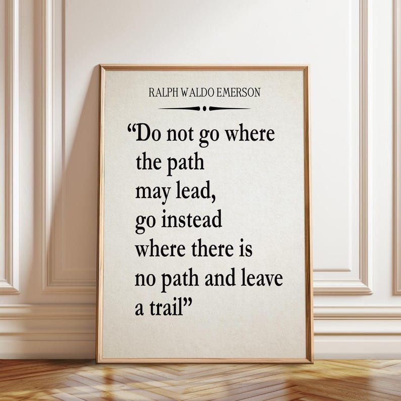 Emerson Quote Print: Inspirational Wall Art, Independence Gift image 1