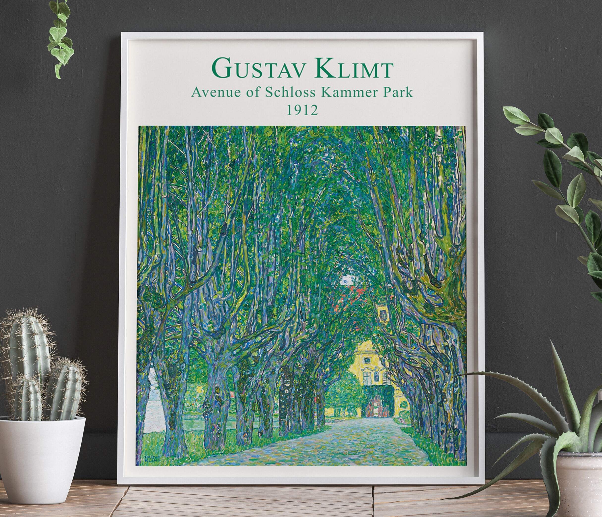 Avenue of Schloss Kammer Park Home Art by Klimt Print Exquisite for Gustav Decor Etsy 