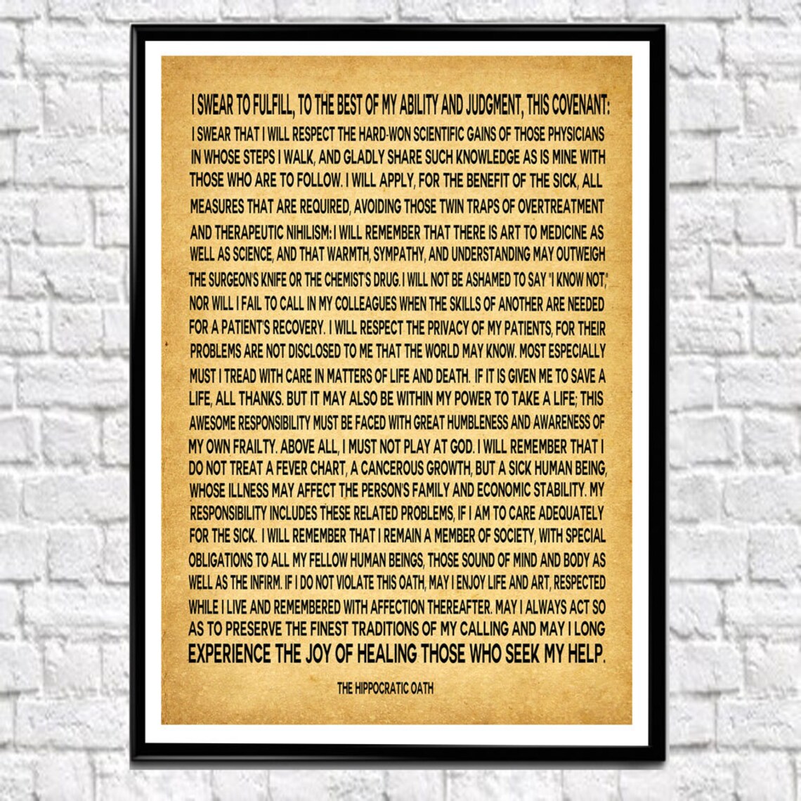 Doctor Oath Hippocratic Oath Doctor Gift Medical Graduation | Etsy