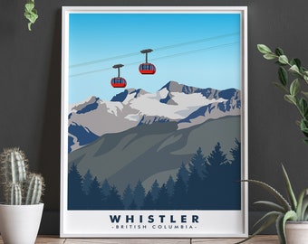 Affiche du parc national de Whistler Art du parc national canadien