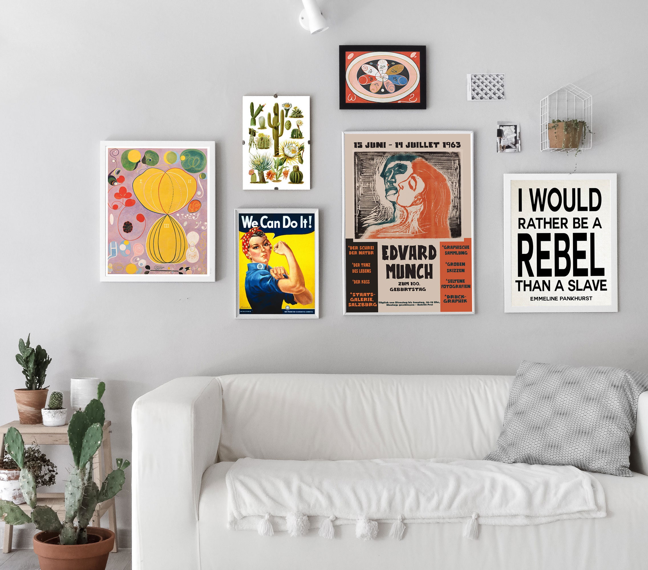Gallery Wall Posters Set of 6 Vibrant Wall Prints