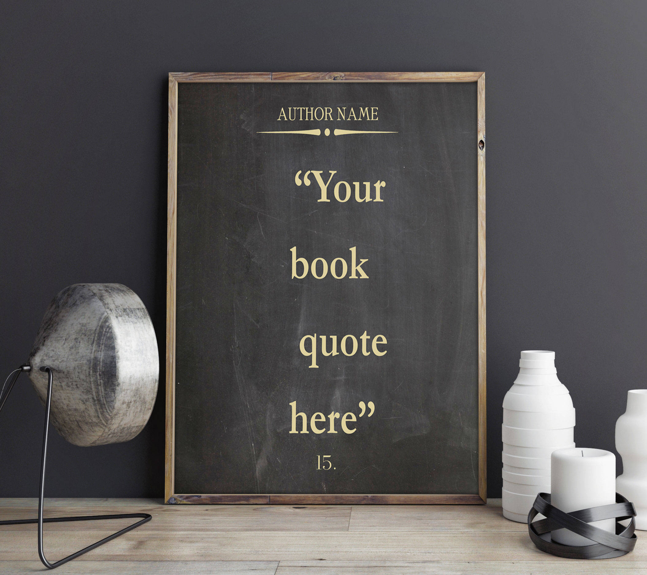Custom Quote Print Custom Book Quote on Chalkboard Background - Etsy