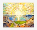 The Sun Painting by Edvard Munch Sun Wall Art Bright Posters Hopeful Decor Coastal Art Radiant Sun: Edvard Munch Painting Poster product logo
