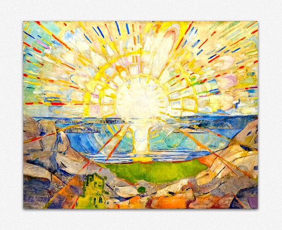 The Sun Painting by Edvard Munch Sun Wall Art Bright Posters -  Portugal