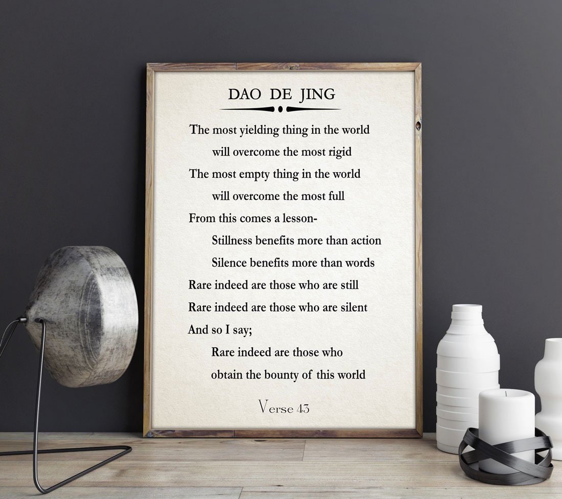 Tao Te Ching by Lao Tzu Quote Meditation Quote Power Quote Large Book  Poster Large Book Page Chinese Wisdom Quote Chinese Quote 