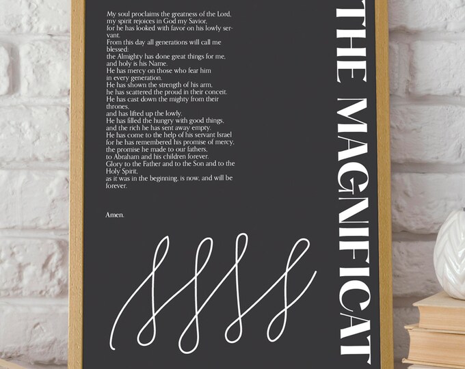 Inspirational Quote Wall Art - 'The Magnificat' Bedroom Decor & Minimalist Wall Decor for Home and Office Wall Decor - Inspi Wall Poster